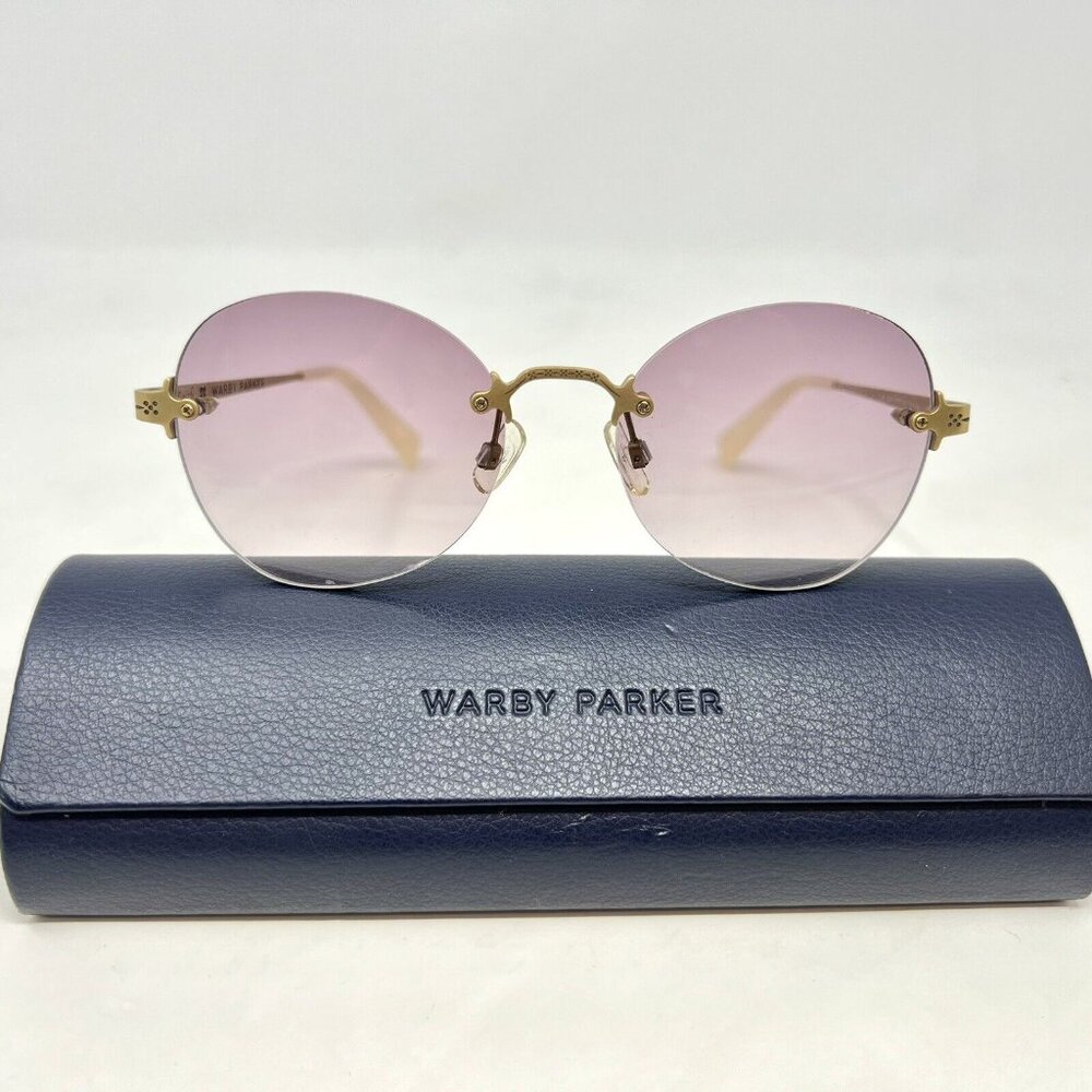 Leith × Warby Parker Lilia Eyeglasses Frame ultra rare Rimless Gold 51 [] 17 140